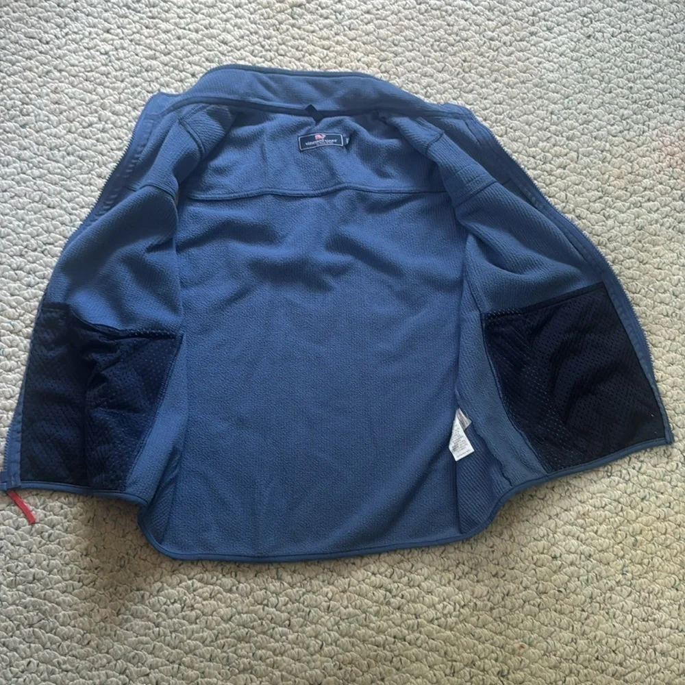 Vineyard Vines Blue Fleece with Pink Accents